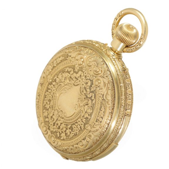 Swiss 18 carat gold astronomical à goutte case watch Circa 1875 Swiss 18 carat gold astronomical à goutte case watch Circa 1875