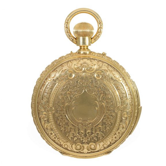 Swiss 18 carat gold astronomical à goutte case watch Circa 1875 Swiss 18 carat gold astronomical à goutte case watch Circa 1875