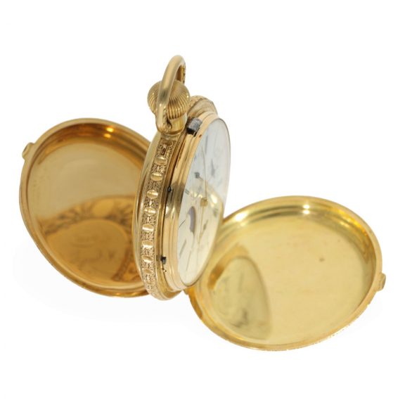 Swiss 18 carat gold astronomical à goutte case watch Circa 1875 Swiss 18 carat gold astronomical à goutte case watch Circa 1875