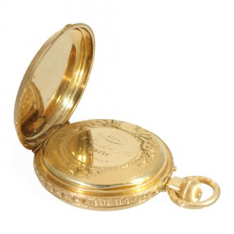 Swiss 18 carat gold astronomical à goutte case watch Circa 1875