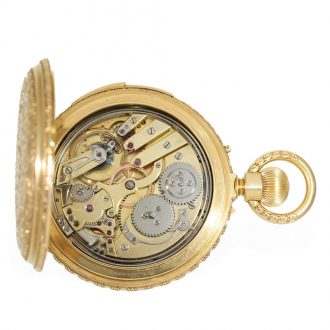 Swiss 18 carat gold astronomical à goutte case watch Circa 1875