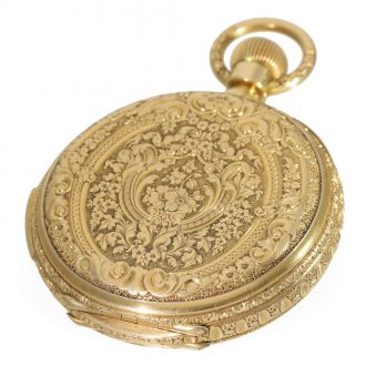 Swiss 18 carat gold astronomical à goutte case watch Circa 1875
