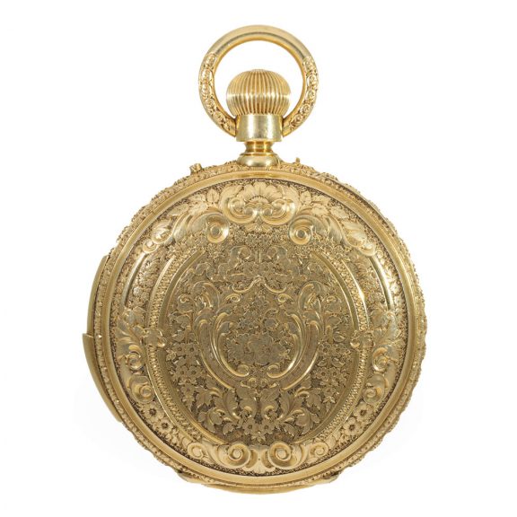 Swiss 18 carat gold astronomical à goutte case watch Circa 1875 Swiss 18 carat gold astronomical à goutte case watch Circa 1875
