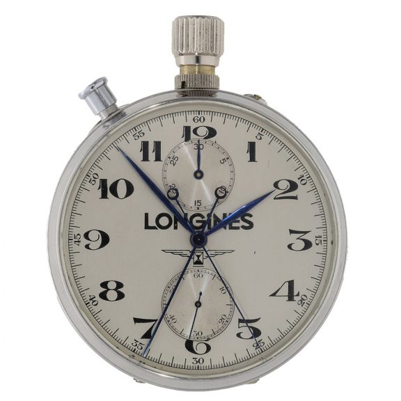 Swiss stainless steel split seconds chronograph Circa 1953