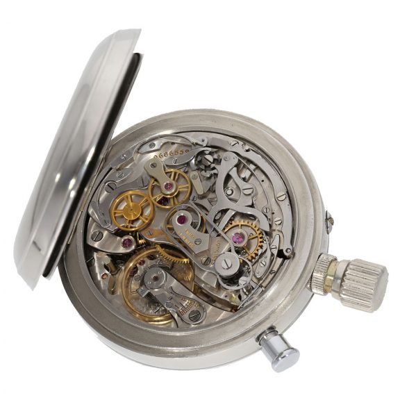Swiss stainless steel split seconds chronograph Circa 1953 Swiss stainless steel split seconds chronograph Circa 1953