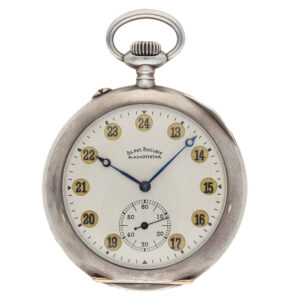 German silver precision watch with 24 hour jumping numerals Circa 1931