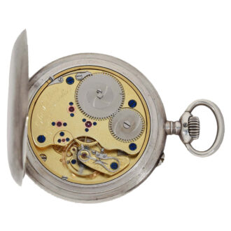 German silver precision watch with 24 hour jumping numerals Circa 1931