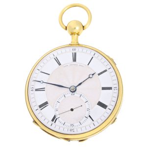 Danish gold lever with very big seconds register Circa 1825