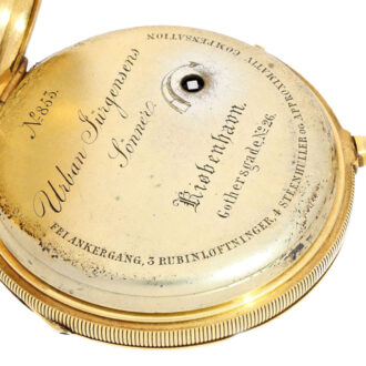 Danish gold lever with very big seconds register Circa 1825 Danish gold lever with very big seconds register Circa 1825