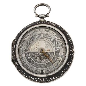 English silver verge with day and night indication Circa 1693