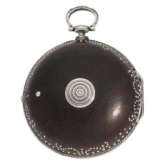 English silver verge with day and night indication Circa 1693 English silver verge with day and night indication Circa 1693