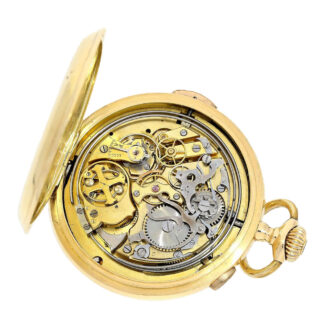 Swiss gold lever minute repeater pocket watch Circa 1910