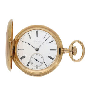 Swiss 18 carat gold full hunter cased precision watch Circa 1888