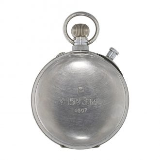 Swiss steel pocket watch with split seconds chronograph Circa 1958