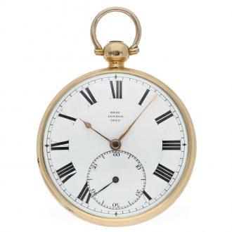 English 18 carat gold pocket watch with duplex escapement Circa 1819