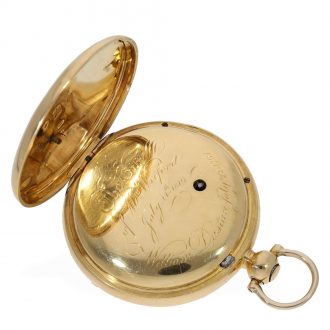 English 18 carat gold pocket watch with duplex escapement Circa 1819