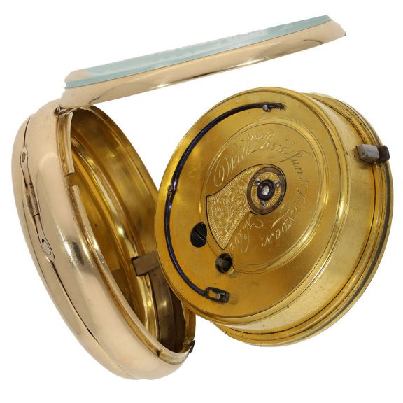 English 18 carat gold pocket watch with duplex escapement Circa 1819 English 18 carat gold pocket watch with duplex escapement Circa 1819