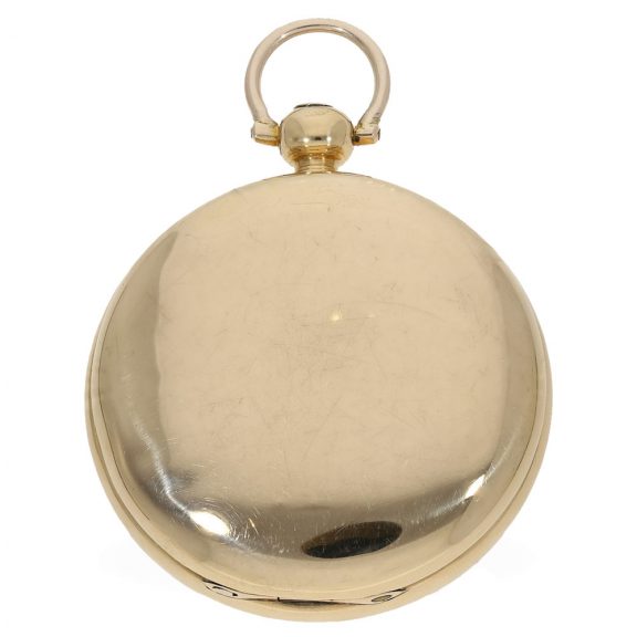 English 18 carat gold pocket watch with duplex escapement Circa 1819 English 18 carat gold pocket watch with duplex escapement Circa 1819