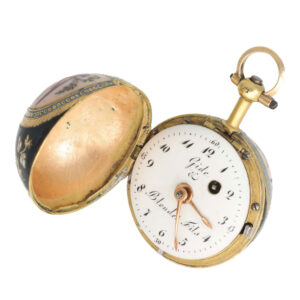French gold and enamel high quality ball form watch Circa 1790