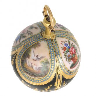 French gold and enamel high quality ball form watch Circa 1790