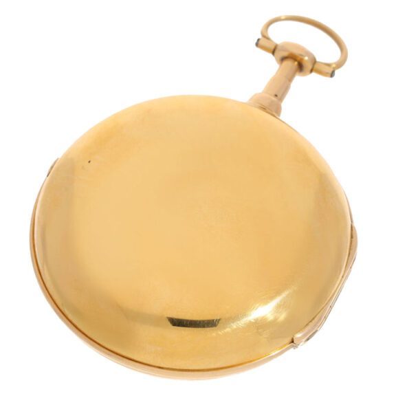 English gold chronometer, numbered enamel dial Circa 1795 English gold chronometer, numbered enamel dial Circa 1795