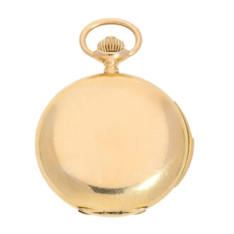 Swiss gold hunting cased minute repeating lever Circa 1900