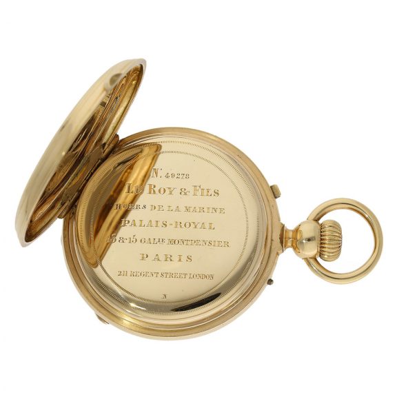 French 18 Carat gold pocket watch with chronograph Circa 1870 French 18 Carat gold pocket watch with chronograph Circa 1870