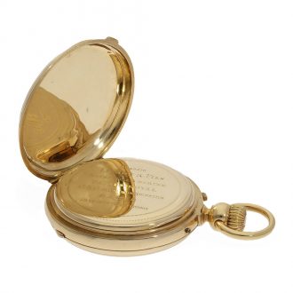 French 18 Carat gold pocket watch with chronograph Circa 1870