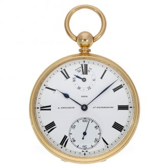 An English 18 carat gold observation chronometer Circa 1882