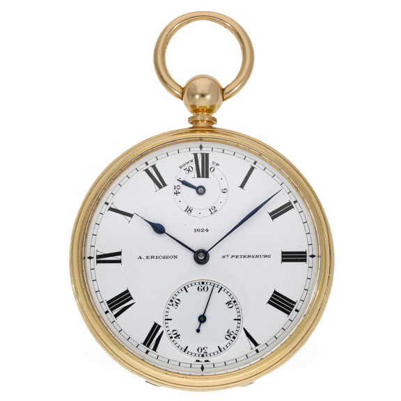 An English 18 carat gold observation chronometer Circa 1882