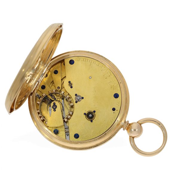 An English 18 carat gold observation chronometer Circa 1882 An English 18 carat gold observation chronometer Circa 1882
