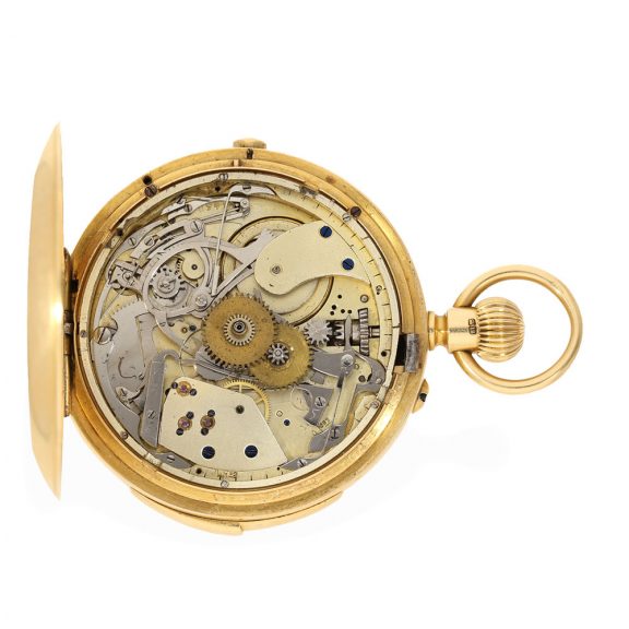 English 18 carat gold highly complicated à goutte watch Circa 1884 English 18 carat gold highly complicated à goutte watch Circa 1884