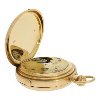 English 18 carat gold highly complicated à goutte watch Circa 1884