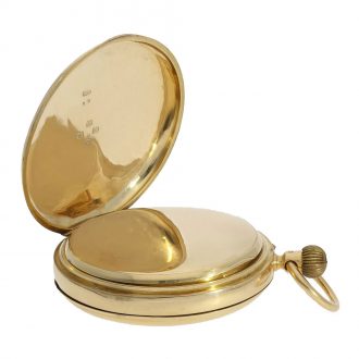 English 18 carat pocket watch with power reserve display Circa 1901