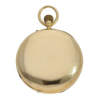 English 18 carat pocket watch with power reserve display Circa 1901