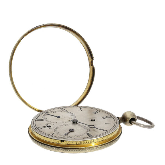 The watch features a silver dial that has been engine turned The watch features a silver dial that has been engine turned
