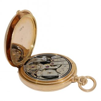 Swiss very fine 18 Carat gold lady's full hunter cased watch Circa 1880