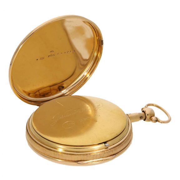 German large 18K gold verge watch with carillon strike Circa 1800 German large 18K gold verge watch with carillon strike Circa 1800