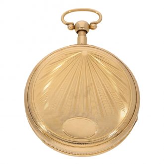 German large 18K gold verge watch with carillon strike Circa 1800