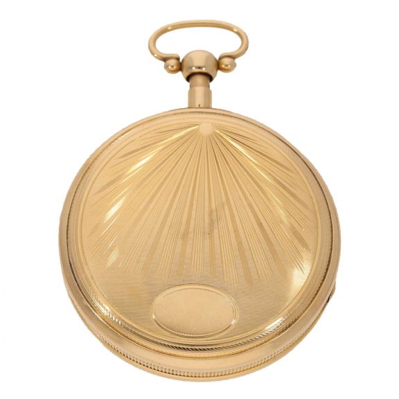 German large 18K gold verge watch with carillon strike Circa 1800 German large 18K gold verge watch with carillon strike Circa 1800