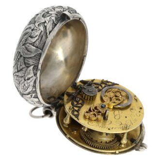 French important silver pendant watch Circa 1641-1683