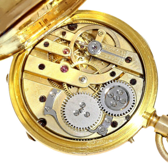 Swiss unique and very fine 18 K chatelaine watch Circa 1880 Swiss unique and very fine 18 K chatelaine watch Circa 1880