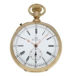 French 18 Carat gold à goutte experimental chronograph Circa 1870