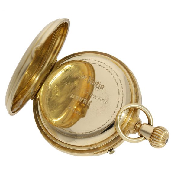 French 18 Carat gold à goutte experimental chronograph Circa 1870 French 18 Carat gold à goutte experimental chronograph Circa 1870