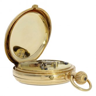 French 18 Carat gold à goutte experimental chronograph Circa 1870