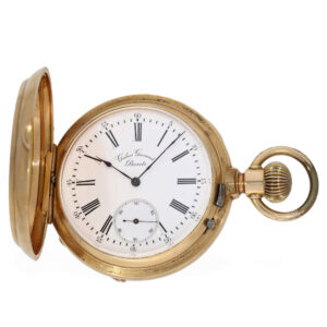 Swiss 14 carat gold watch with chronometer escapement Circa1890