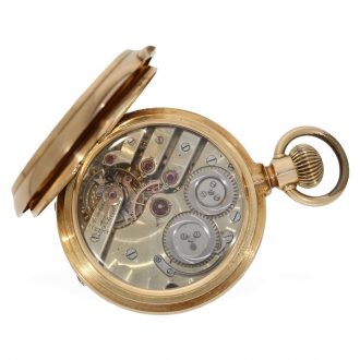 Swiss 14 carat gold watch with chronometer escapement Circa1890 Swiss 14 carat gold watch with chronometer escapement Circa1890