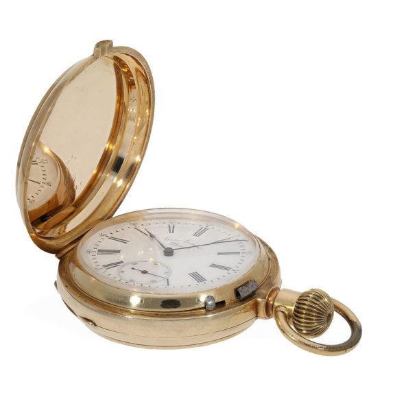 Swiss 14 carat gold watch with chronometer escapement Circa1890 Swiss 14 carat gold watch with chronometer escapement Circa1890