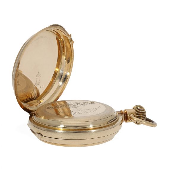 Swiss 14 carat gold watch with chronometer escapement Circa1890 Swiss 14 carat gold watch with chronometer escapement Circa1890