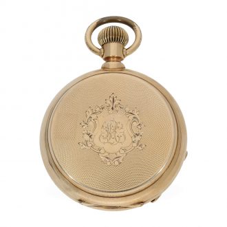 Swiss 14 carat gold watch with chronometer escapement Circa1890 Swiss 14 carat gold watch with chronometer escapement Circa1890